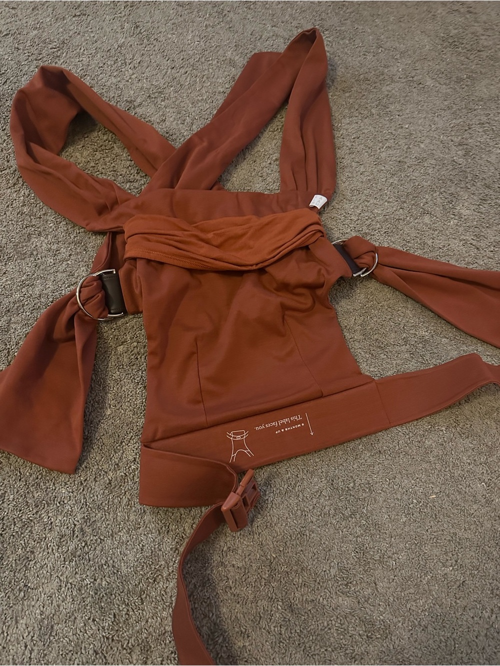 Lalabu Simple Wrap Carrier in clay color
